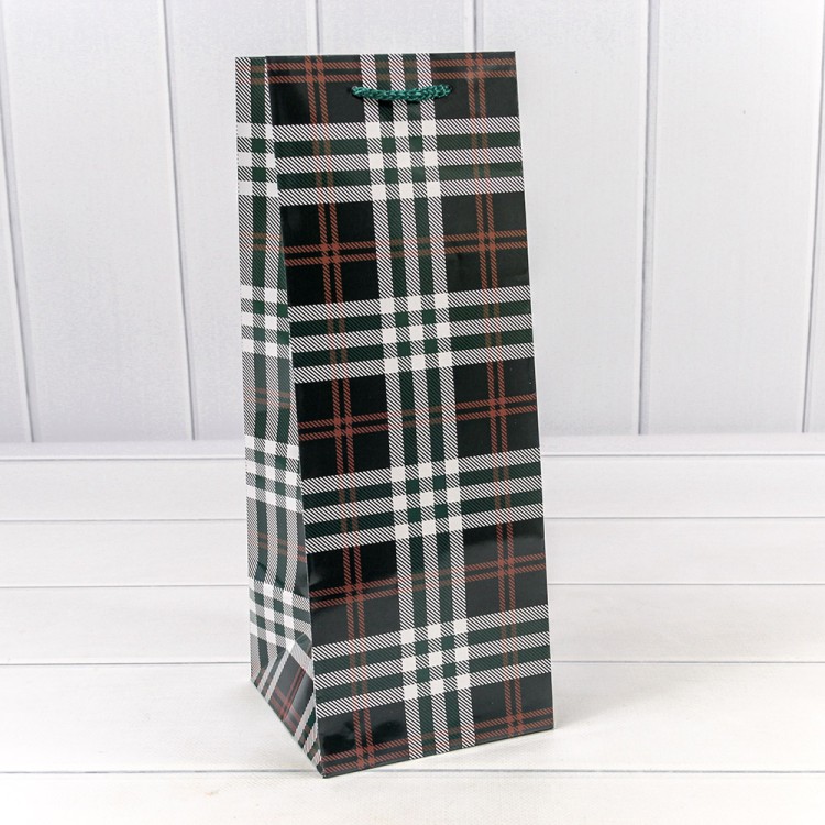 00038M Пакет подарочный "Клетки и полоски" (микс) 13*35*13 157г 1/20 1/240