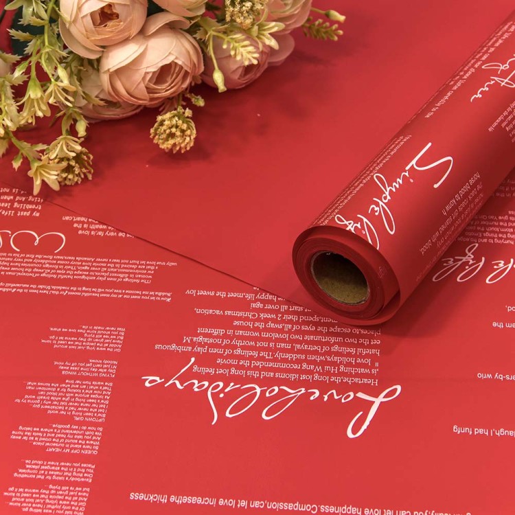 1619/3546 Плёнка 0,58*10м матовая с надписями 65мкм Красный-3546 1/30 1619/3546 Плёнка 0,58*10м матовая с надписями 65мкм Красный-3546 1/30