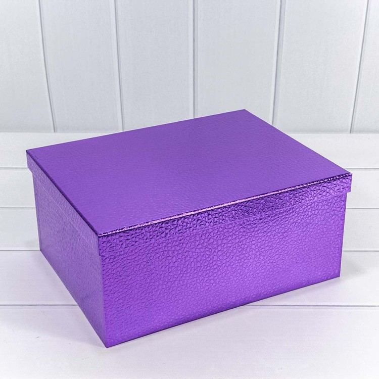721604/0073 Коробки Прямоугольные Набор 1/10 34*26*15,3 "Кожа крокодила" Фиолетовый 1/6
