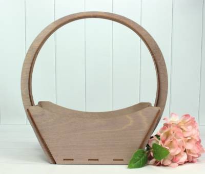 0000168 Цветочная корзина 27х13х33 Стареный дуб 0000168 Цветочная корзина 27х13х33 Стареный дуб