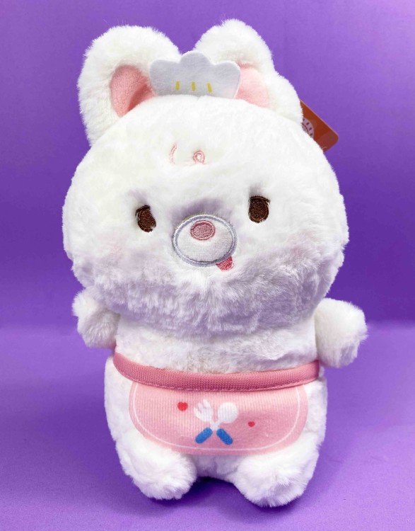 DL602018524W Мягкая игрушка Заяц Белый модель Z18524 размер 20см