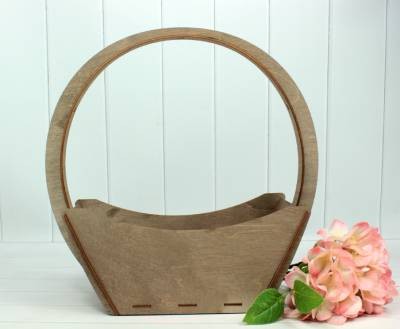 0000171 Цветочная корзина 27х13х33 Античный дуб 0000171 Цветочная корзина 27х13х33 Античный дуб