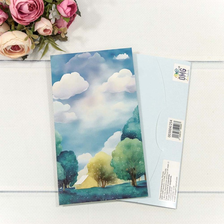 003004/254 Конверт подарочный 16,5*9см 254 1/10 1/250