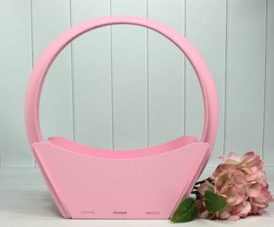 0000176 Цветочная корзина 27х13х33 Розовый 0000176 Цветочная корзина 27х13х33 Розовый