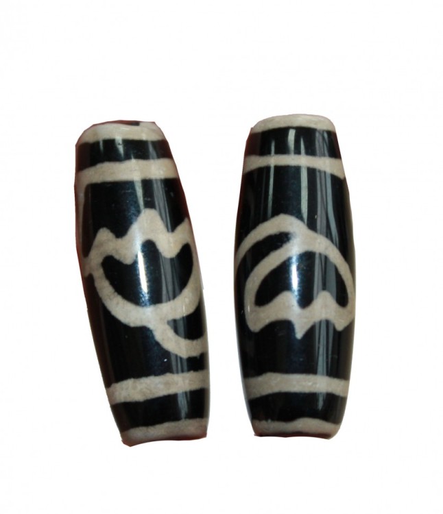 DZ136 Бусина дзи "Лотос" 28 мм