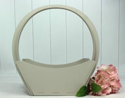 0000181 Цветочная корзина 27х13х33 Серый пастель 0000181 Цветочная корзина 27х13х33 Серый пастель