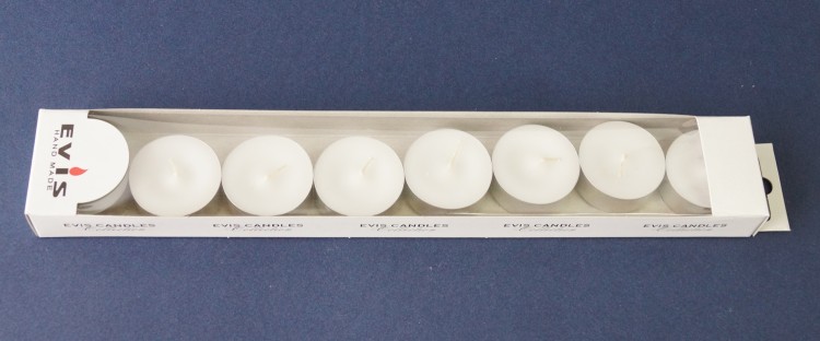 2300100801111 Чайные свечи параф. белые малые D-37мм, аром. В упаковке 8 штук