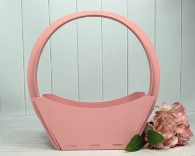 0000179 Цветочная корзина 27х13х33 Пудра пастель 0000179 Цветочная корзина 27х13х33 Пудра пастель