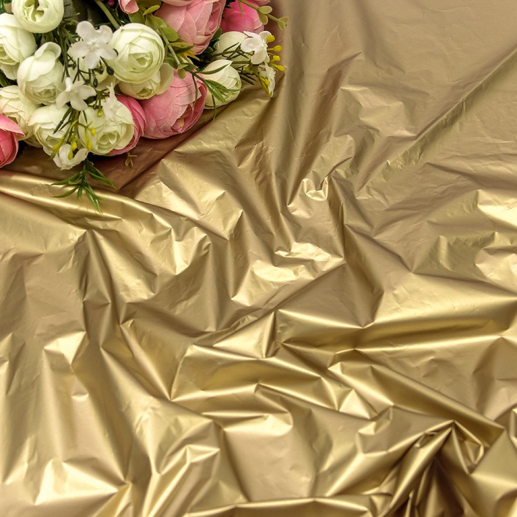 1667/873 Плёнка в листах 58*58 (20 шт.) ламинированная "Тишью" 23мкм Золотистый 1/100