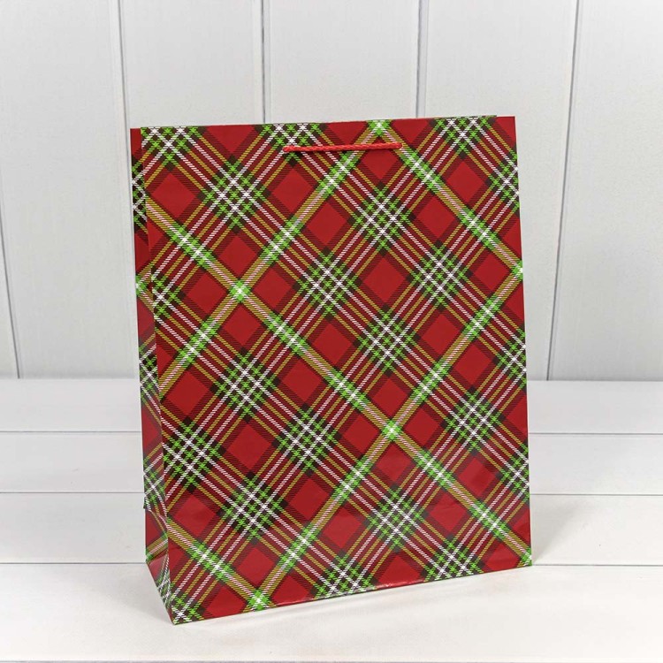 00038C Пакет подарочный "Клетки и полоски" (микс) 26*32*10 128г 1/20 1/360