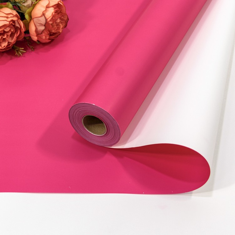 1804/213	Плёнка 58см 800г двухсторонняя 65мкм Светло-вишневый/Белый 1/12					