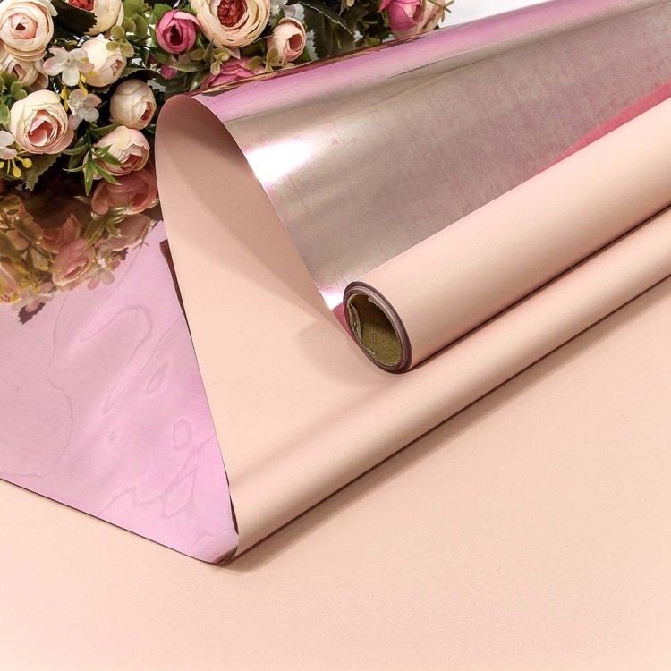 001328/11 Плёнка 0,58*10м матовая металлизированная Персиковый 1/30