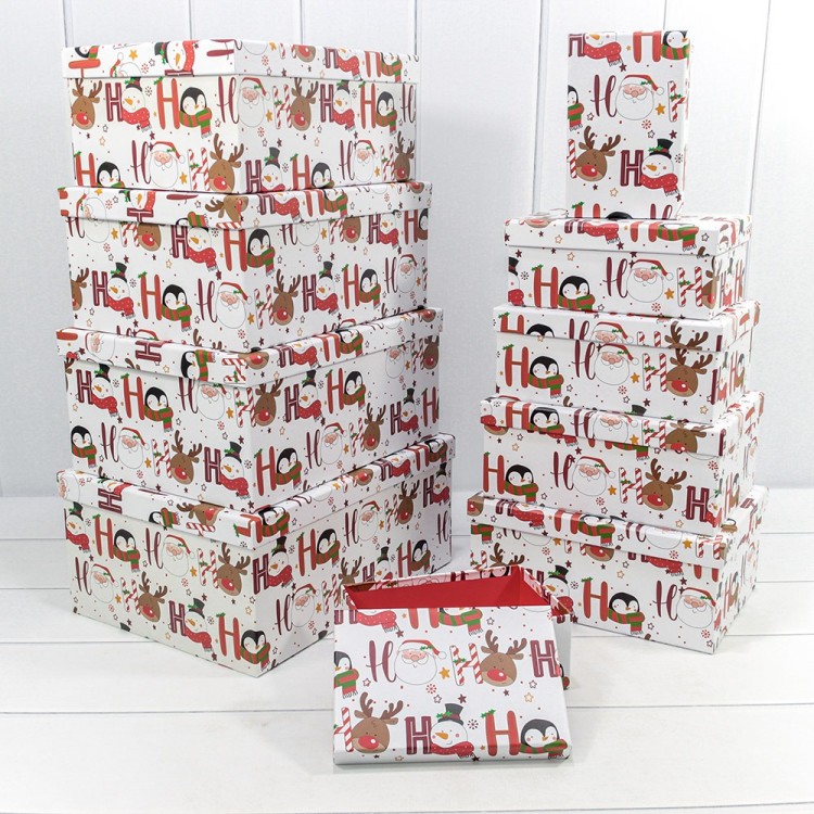 730604/2656 Коробки Прямоугольные набор 1/10 34*26*15,3 "Новый год"-2656 1/6