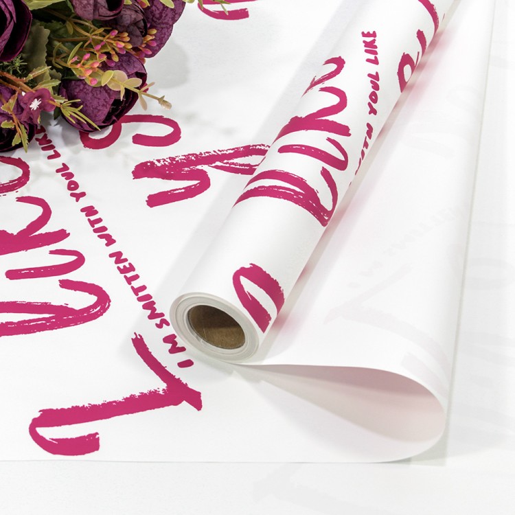 1660/2 Плёнка 0,58*10м матовая "I like you" 55мкм Белый 1/30 1660/2 Плёнка 0,58*10м матовая "I like you" 55мкм Белый 1/30