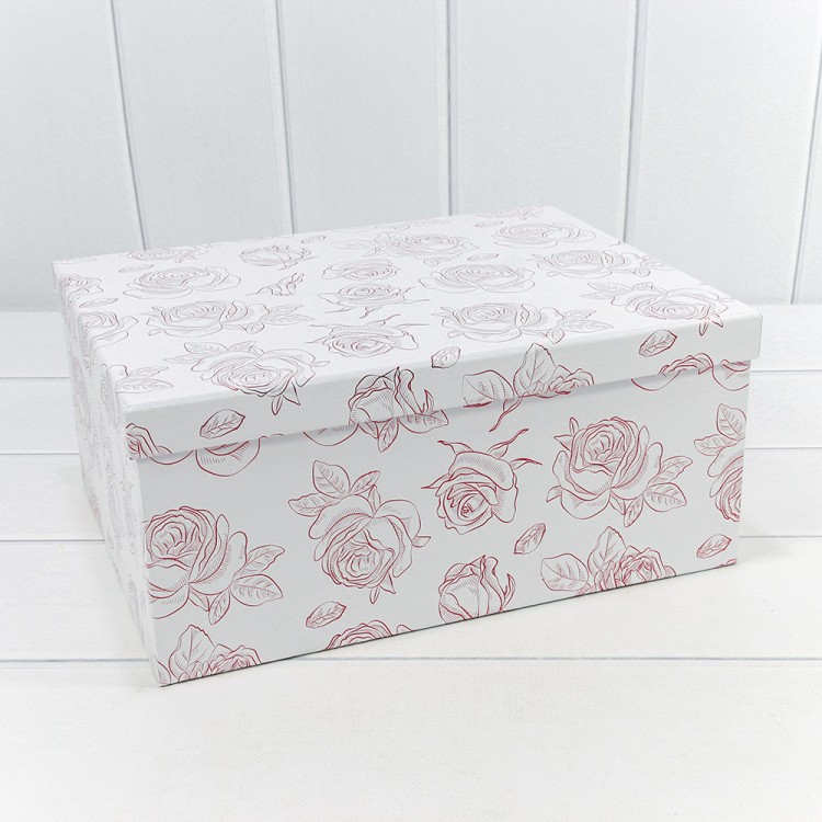 721604/0095 Коробки Прямоугольные Набор 1/10 34*26*15,3 с тиснением "Розы"-0095 1/6