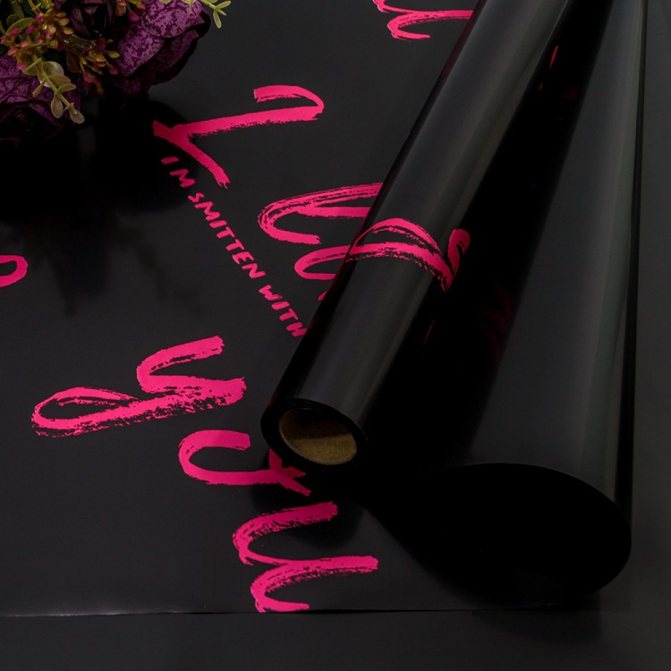 1660/3 Плёнка 0,58*10м матовая "I like you" 55мкм Чёрный 1/30 1660/3 Плёнка 0,58*10м матовая "I like you" 55мкм Чёрный 1/30