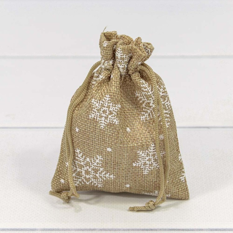 000807I/2 Мешочки из искусственного льна 9*12 с рисунком "Снежинки" 1/50 1/2000 000807I/2 Мешочки из искусственного льна 9*12 с рисунком "Снежинки" 1/50 1/2000