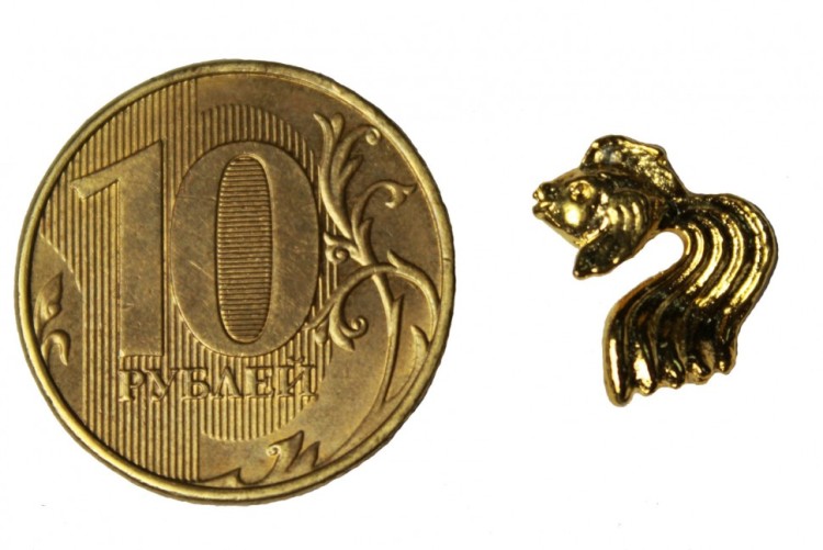 L005G Позолоченная рыбка 13 мм