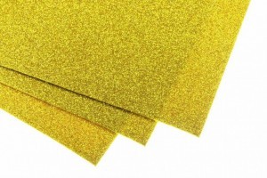 2001-013 Фоамиран с блестками Песочный 2мм 50 * 50см 1/10 1/25