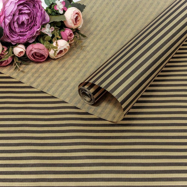 1403/33 Бумага Крафт 0,72*10м Верже 40г "Полосы" Чёрный 1/22 1403/33 Бумага Крафт 0,72*10м Верже 40г "Полосы" Чёрный 1/22