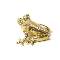 L006G Позолоченная лягушка денежная  13 мм