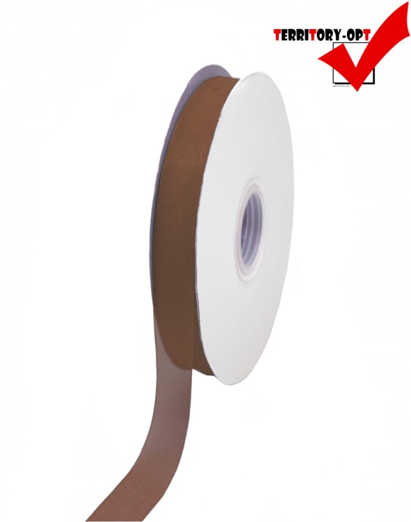 559-10/bk04 Лента из органзы 1 см.*100 yard (шоколадная)