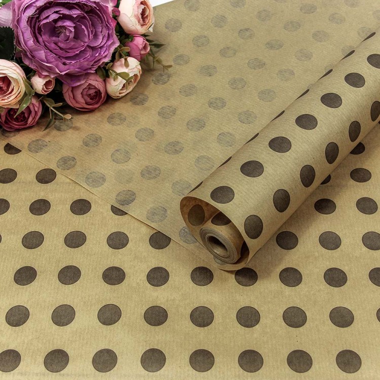 1403/34 Бумага Крафт 0,72*10м Верже 40г "Горох" Серый 1/22 1403/34 Бумага Крафт 0,72*10м Верже 40г "Горох" Серый 1/22