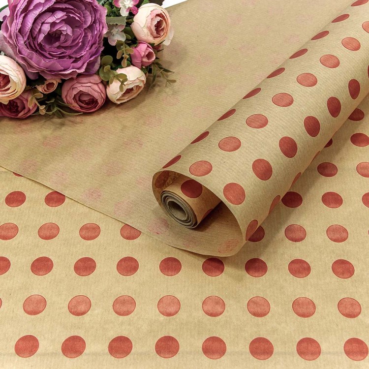 1403/35 Бумага Крафт 0,72*10м Верже 40г "Горох" Красный 1/22 1403/35 Бумага Крафт 0,72*10м Верже 40г "Горох" Красный 1/22