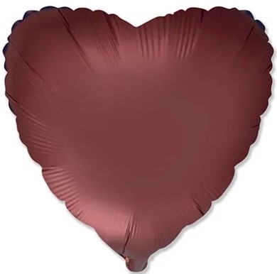 1204-1495 Шар сердце 45см Сатин Rooibos