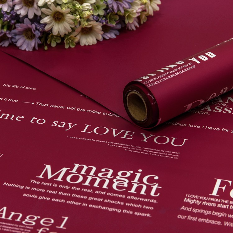 1677/221 Плёнка 0,58*10м матовая с печатью 60мкм Вишнёвый 1/30 1677/221 Плёнка 0,58*10м матовая с печатью 60мкм Вишнёвый 1/30