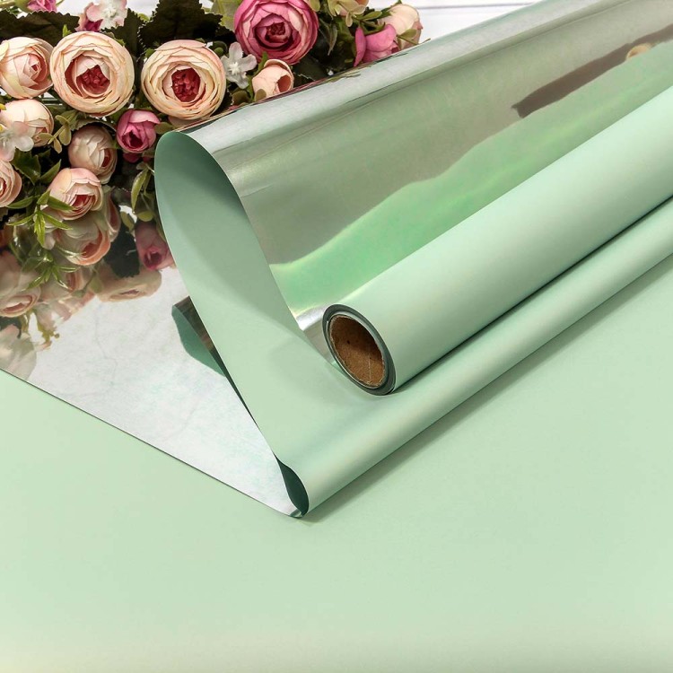 001328/14 Плёнка 0,58*10м матовая металлизированная Умеренно-зелёный 1/30