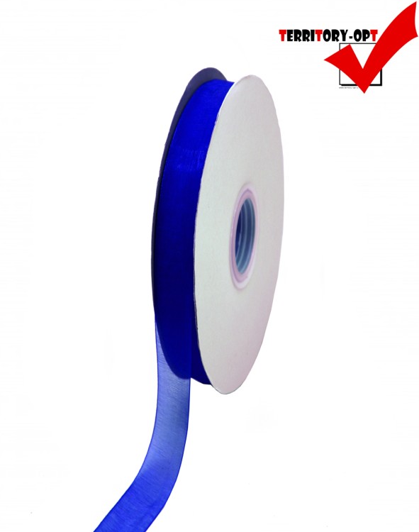 559-10/1040 Лента из органзы 1 см*100 yard (синия)