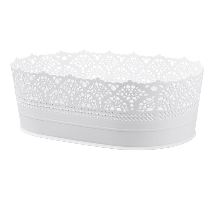 М1190 Кашпо АЖУР 22см Белый М1190 Кашпо АЖУР 22см Белый