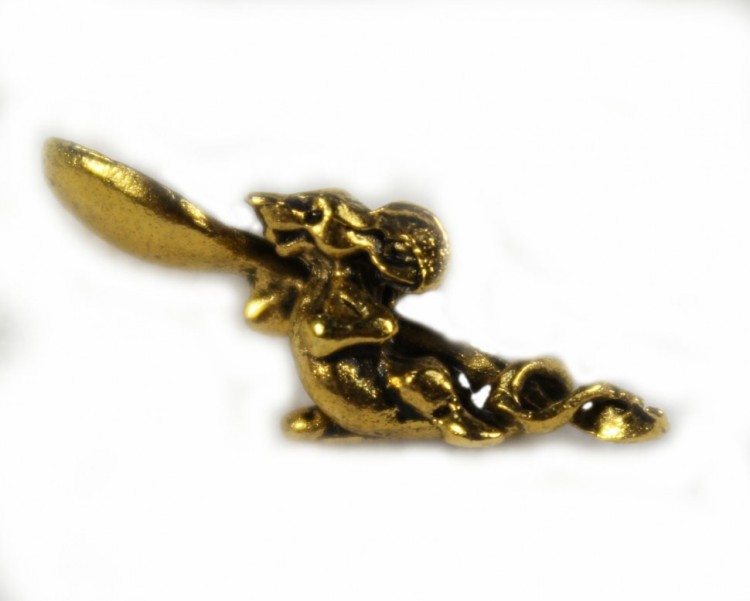 L008B Бронзовая мышка с ложкой 2в1 25 мм