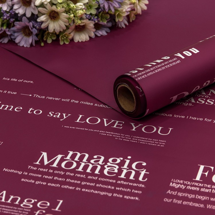 1677/222 Плёнка 0,58*10м матовая с печатью 60мкм Винный 1/30 1677/222 Плёнка 0,58*10м матовая с печатью 60мкм Винный 1/30