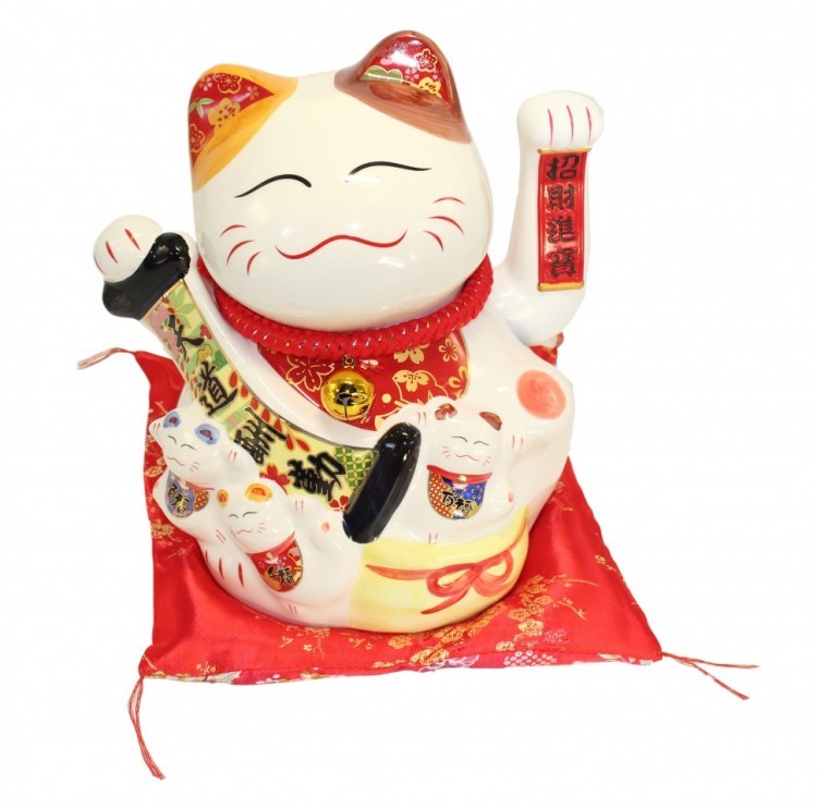 107101 Кот удачи (фарфоровый) 190*190*170 мм 