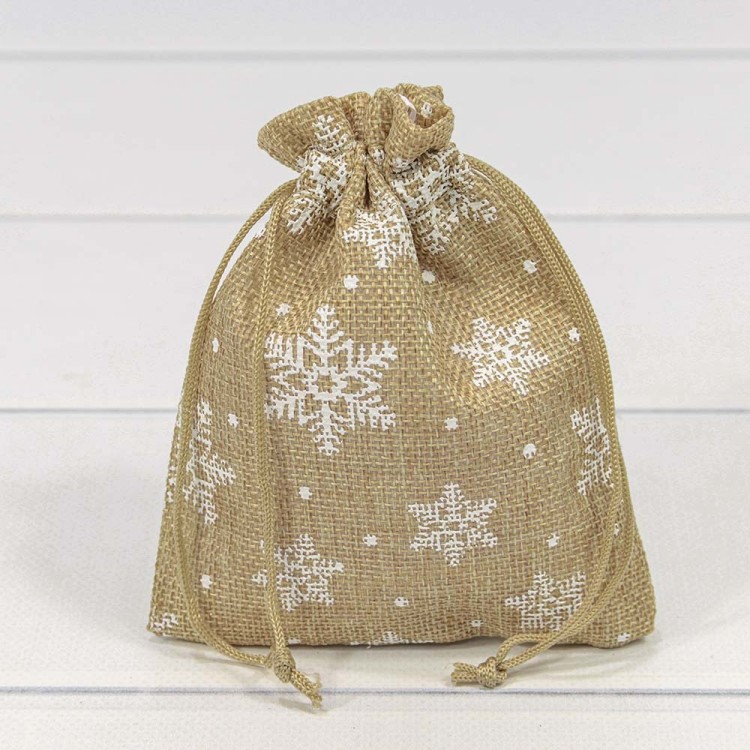 000807H/2 Мешочки из искусственного льна 12*15 с рисунком "Снежинки" 1/50 1/2000 000807H/2 Мешочки из искусственного льна 12*15 с рисунком "Снежинки" 1/50 1/2000