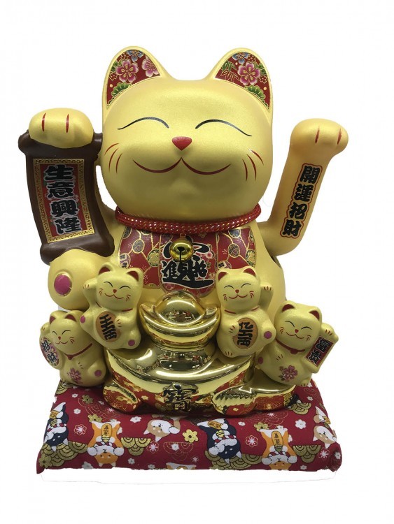 107117 Кот удачи фарфоровый Императорский (электрический)