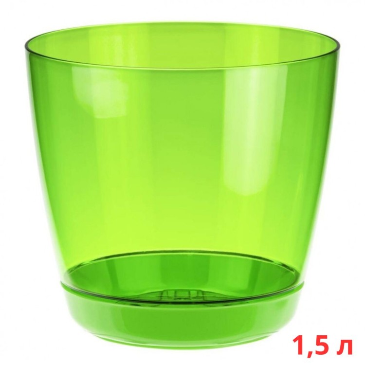 М3050/1 Кашпо ОРХИДЕЯ D140мм 1,5л с поддоном Зеленый прозрачный М3050/1 Кашпо ОРХИДЕЯ D140мм 1,5л с поддоном Зеленый прозрачный