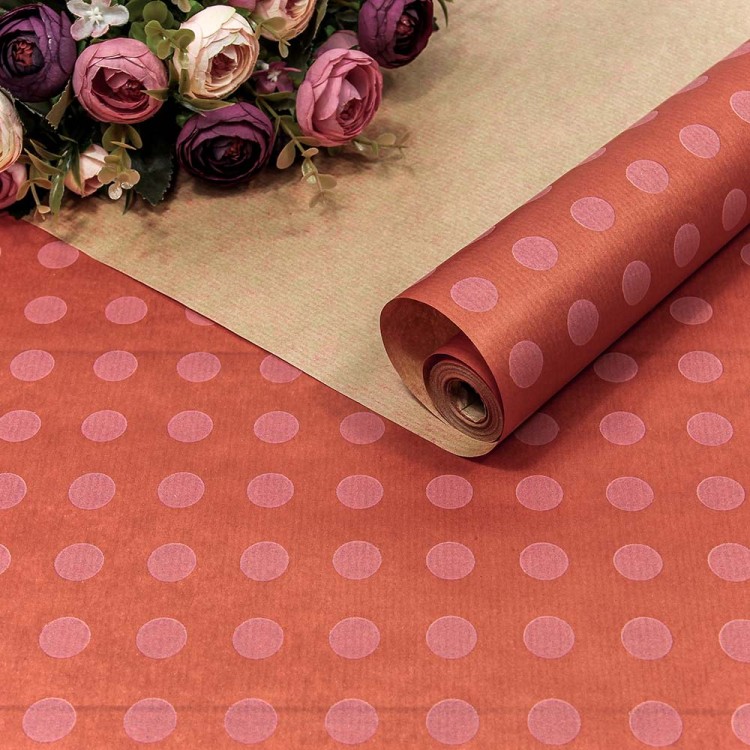 1403/44 Бумага Крафт 0,72*10м Верже 40г "Круги на розовом" 1/22 1403/44 Бумага Крафт 0,72*10м Верже 40г "Круги на розовом" 1/22
