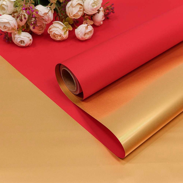 1611/185 Плёнка 0,58*10м матовая двухсторонняя 50мкм Золотой/Красный 1/30 1611/185 Плёнка 0,58*10м матовая двухсторонняя 50мкм Золотой/Красный 1/30