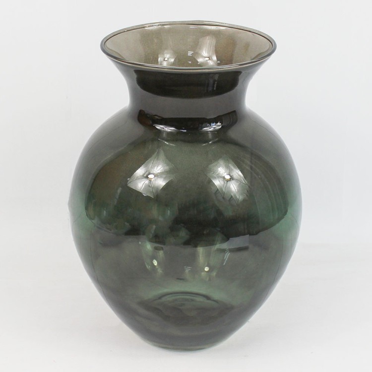 2710312136 ЮВЕЛЬ-тёмная дымка "Татьяна" ваза большая H-230мм D-190мм (3,2 л)