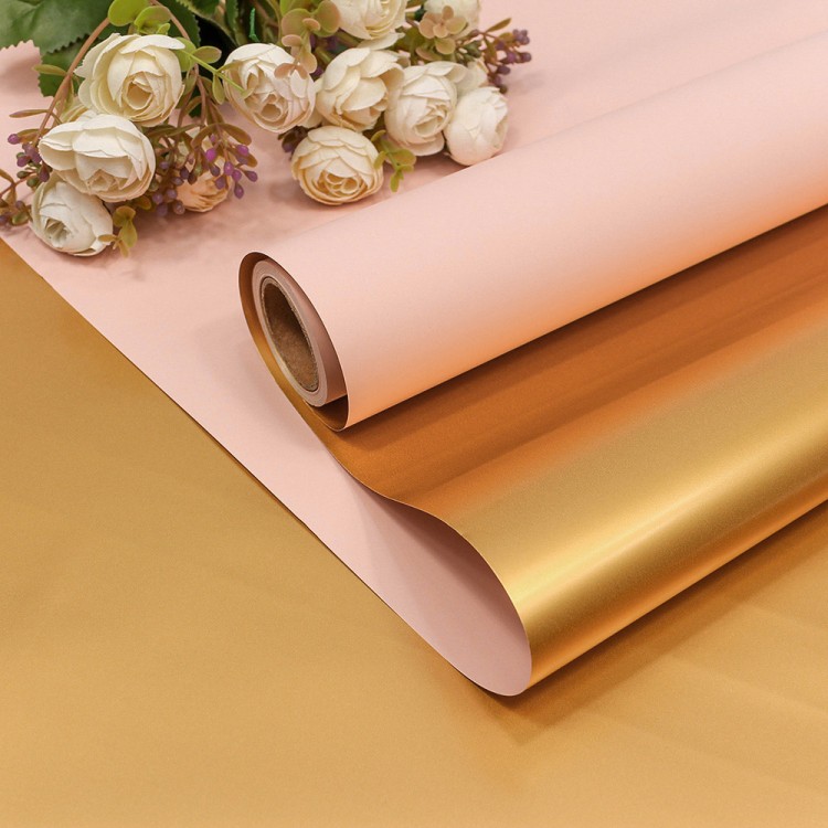 1611/4032 Плёнка 0,58*10м матовая двухсторонняя 50мкм Золотой/Персиковый 1/30 1611/4032 Плёнка 0,58*10м матовая двухсторонняя 50мкм Золотой/Персиковый 1/30