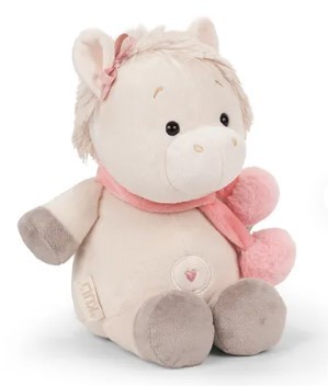 ЛА/20/п KULT Символ года 2026 Мягкая игрушка Лошадка Ами с шарфом размер 20см Пудровый