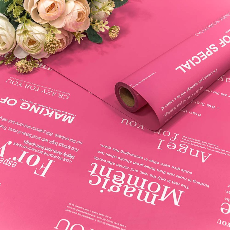 1677/212 Плёнка 0,58*10м матовая с печатью 60мкм Малиново-розовый 1/30 1677/212 Плёнка 0,58*10м матовая с печатью 60мкм Малиново-розовый 1/30