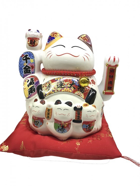 107102-1 Кот удачи фарфоровый