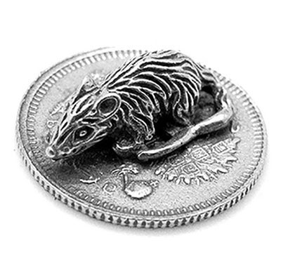 L016S Мышь на царской монете 13 мм