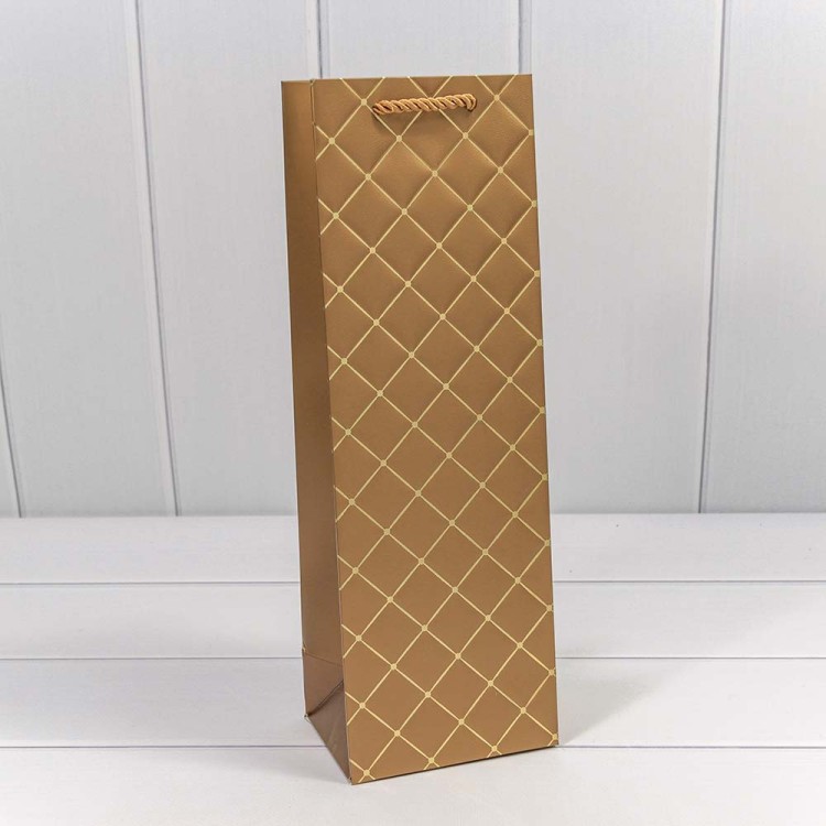 000391M/4 Пакет подарочный "Ромб" Бронзовый 12*36*9 210г 1/20 1/120