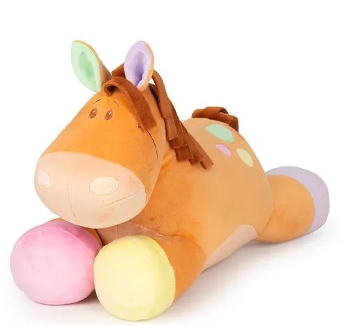 ЛЛТ/27/36-1 KULT Символ года 2026 Мягкая игрушка Лошадка Тося лежачая размер 40см Рыжий