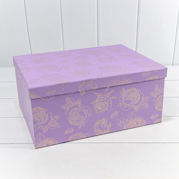 721604/0097 Коробки Прямоугольные Набор 1/10 34*26*15,3 с тиснением "Розы"-0097 1/6